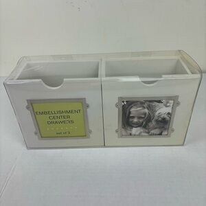 Making Memories-crafting/scrapbook Embellishment Center Drawers-2-pk/white/NIP